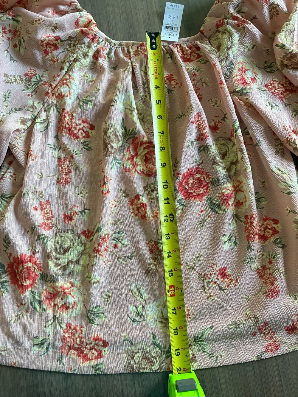 LOFT Pink Floral Puff-Sleeve Blouse - Picture 4 of 5
